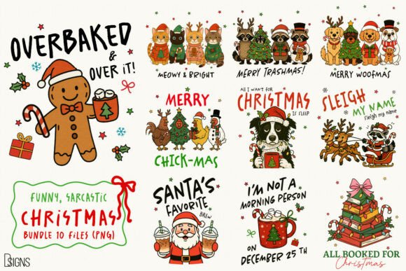 Download Funny Sarcastic Christmas Bundle Png - Premium Resources