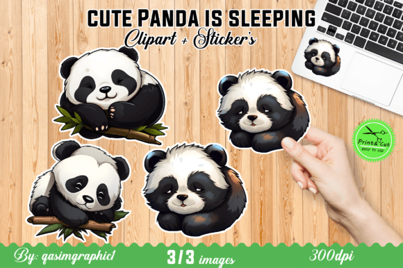 Download Cute Kawaii Panda Printable Srickers - Srickers Collection