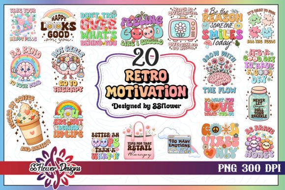 Download Retro Motivation Sublimation Bundle - Premium Bundle