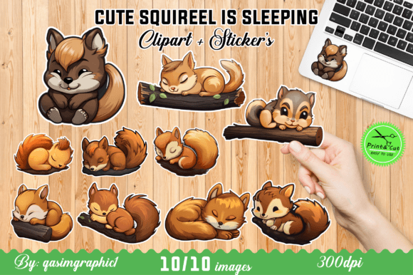 Download Cute Kawaii Squirrel Printable Srickers - Srickers Collection