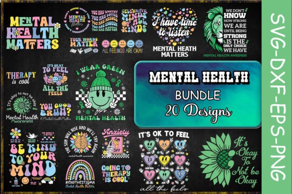 Download Retro Mental Health SVG Bundle - Premium Resources